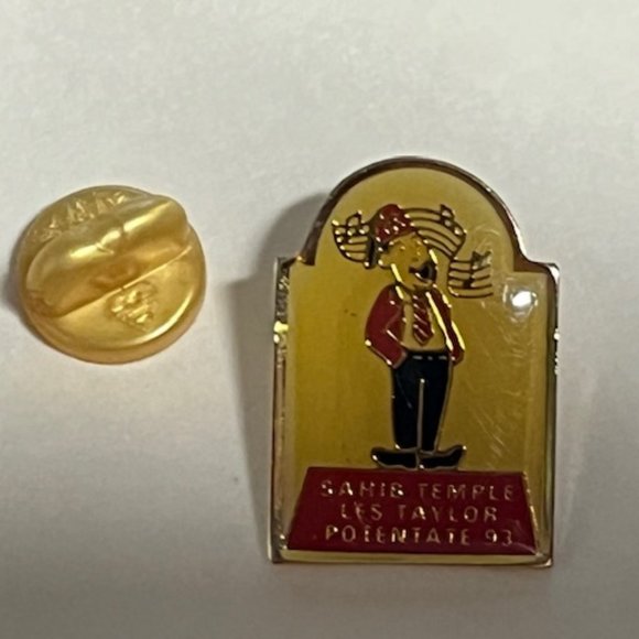 VTG 1993 Singing Shriner Les Taylor Potentate Sahib Temple Lapel Hat Pin .75"x1" - Picture 5 of 10